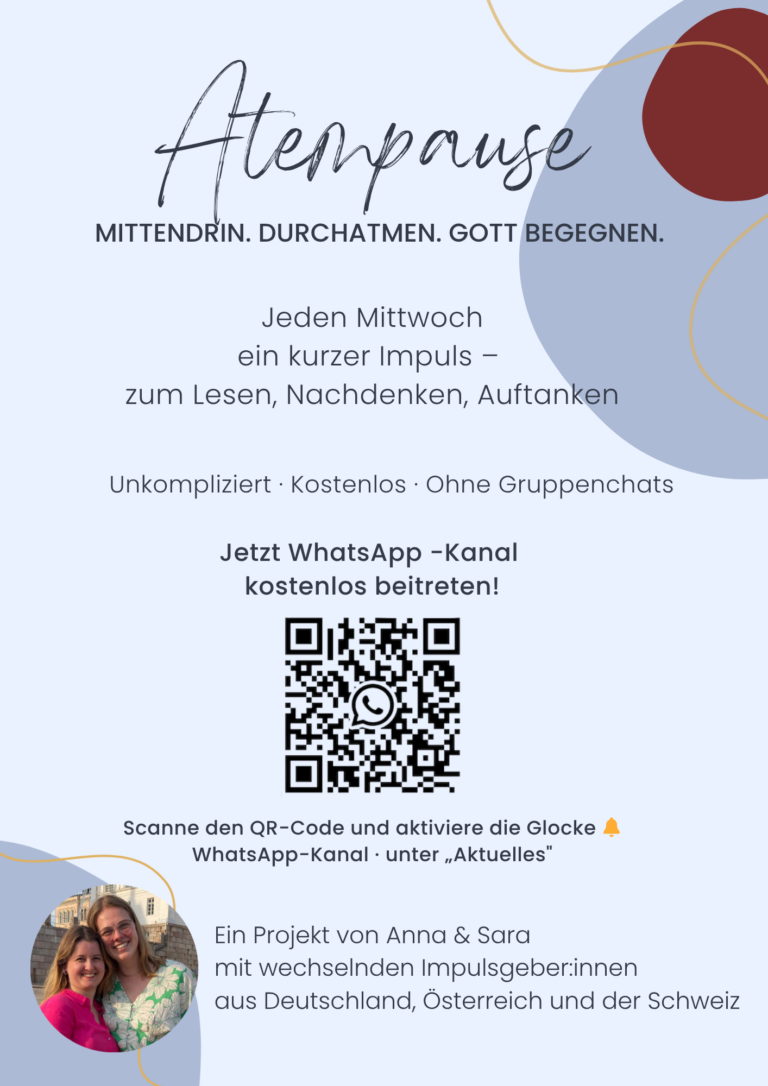 Atempause Online Impulse jeden Mittwoch auf WhatsApp